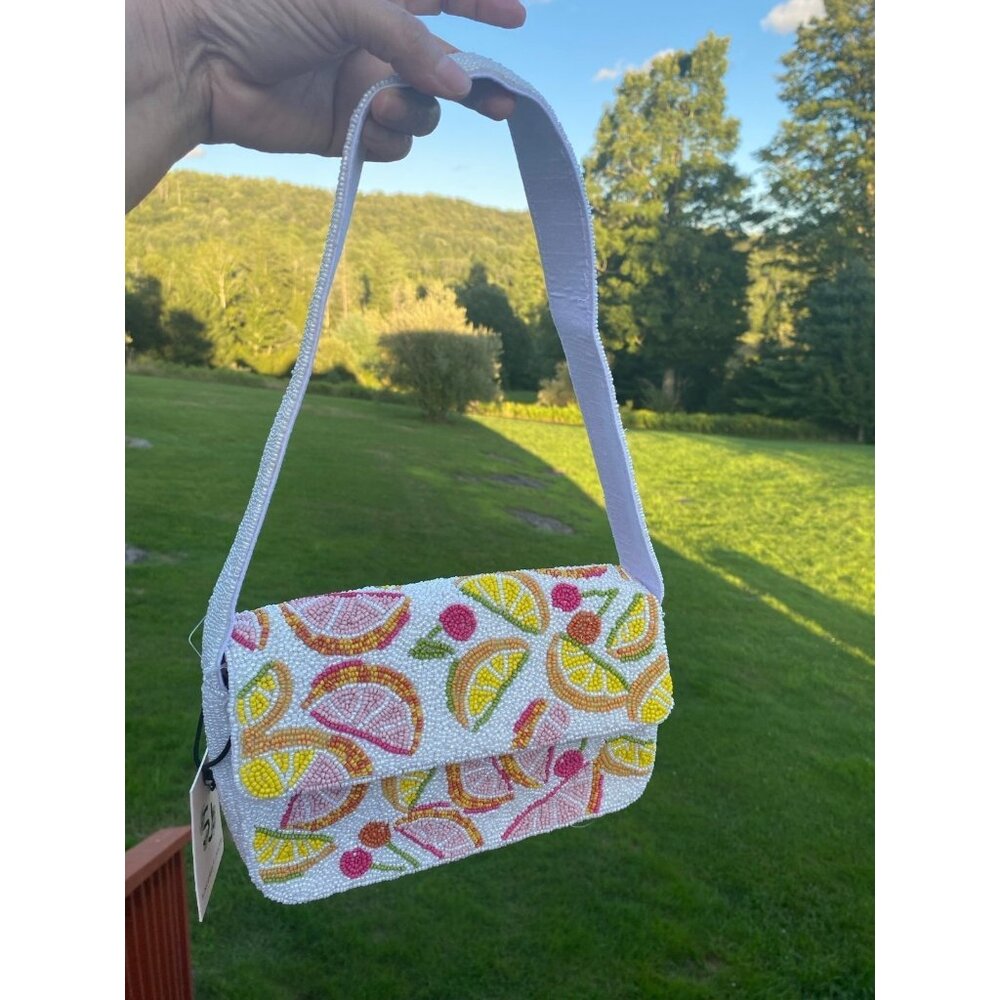 Viral Sincerely Jules Lemon Beaded Bag